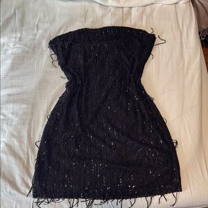 Elegant Black Strapless Dress